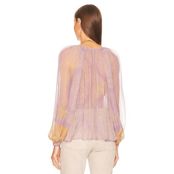 NEW ULLA JOHNSON pauline blouse in lotus - Picture 4 of 4